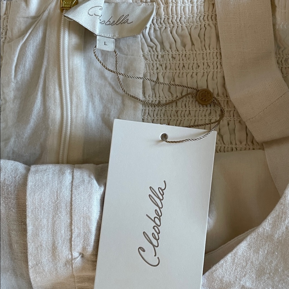 Cleobella Dress Jolene Veneto Paisley Ivory Ankle Indie Cotton Midi Dress L - Picture 4 of 10